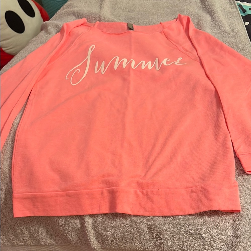 Next Level Apparel Pink Boxy Sweatshirt